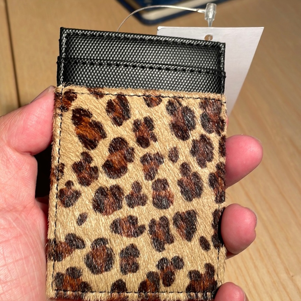 NWT j crew leopard credit card case